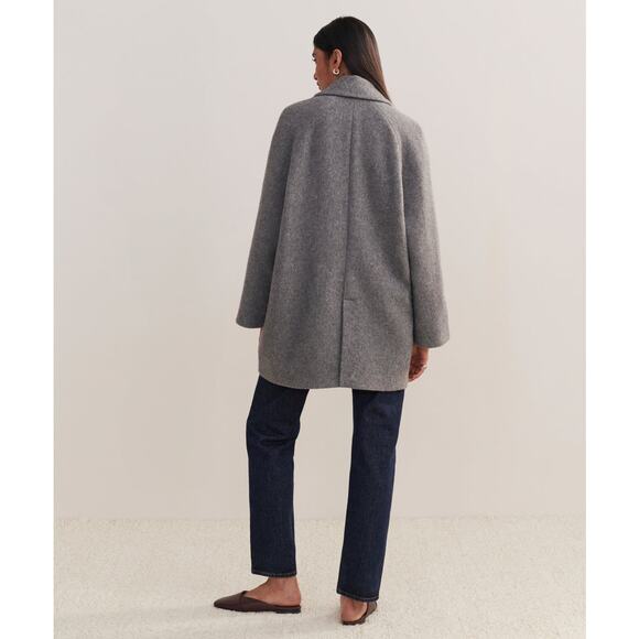 JENNI KAYNE Caroline wool Coat Heather Grey L - Picture 6 of 12